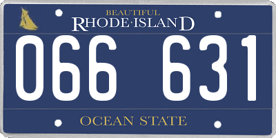 RI license plate 066631