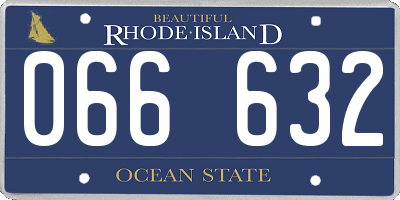 RI license plate 066632