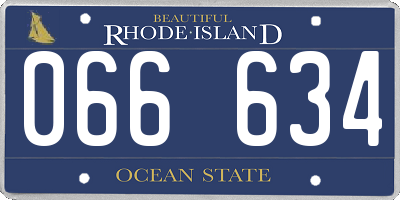 RI license plate 066634