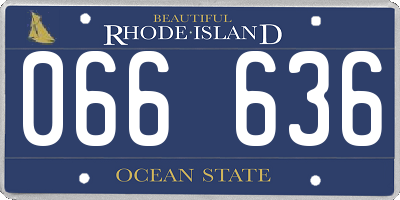 RI license plate 066636