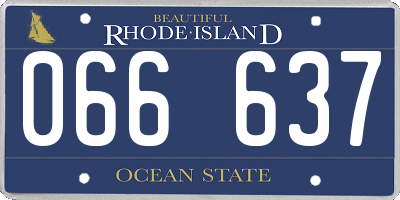 RI license plate 066637