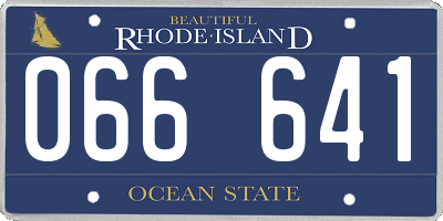 RI license plate 066641