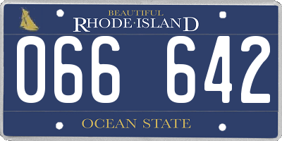 RI license plate 066642