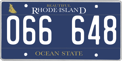 RI license plate 066648