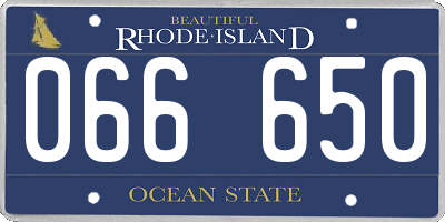 RI license plate 066650
