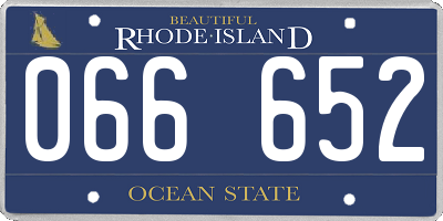 RI license plate 066652