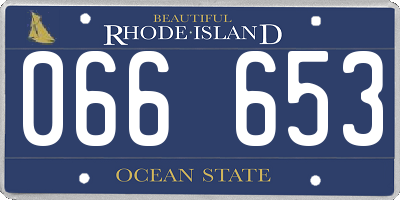 RI license plate 066653