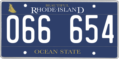RI license plate 066654