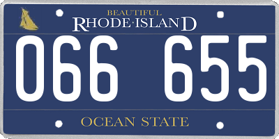 RI license plate 066655