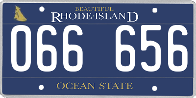 RI license plate 066656