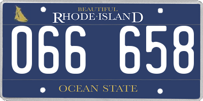 RI license plate 066658