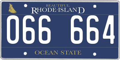 RI license plate 066664