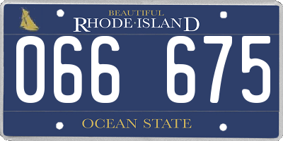 RI license plate 066675