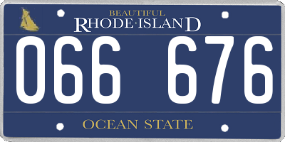 RI license plate 066676