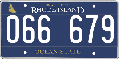 RI license plate 066679