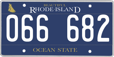 RI license plate 066682