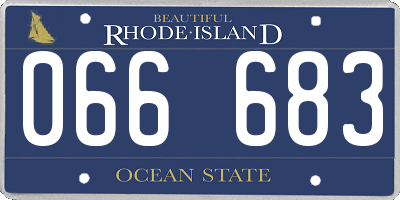 RI license plate 066683