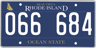 RI license plate 066684