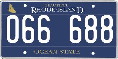 RI license plate 066688