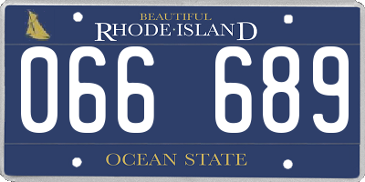 RI license plate 066689