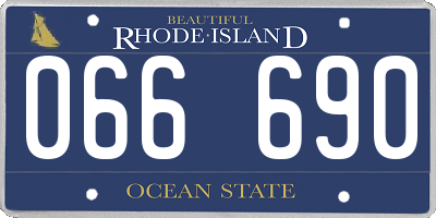 RI license plate 066690