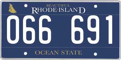 RI license plate 066691