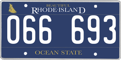 RI license plate 066693