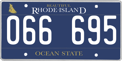 RI license plate 066695