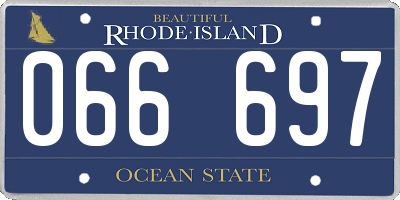 RI license plate 066697