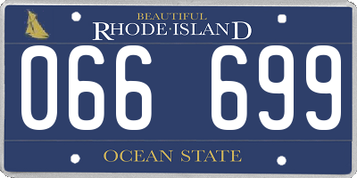 RI license plate 066699