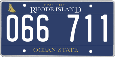 RI license plate 066711
