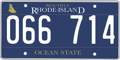 RI license plate 066714