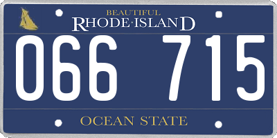 RI license plate 066715