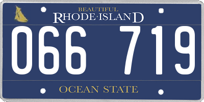 RI license plate 066719
