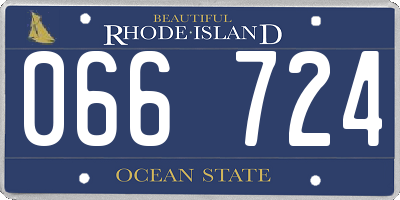 RI license plate 066724