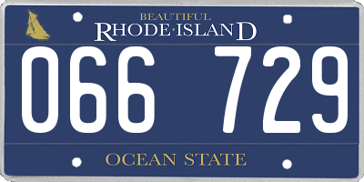 RI license plate 066729