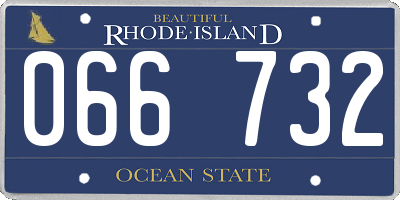 RI license plate 066732