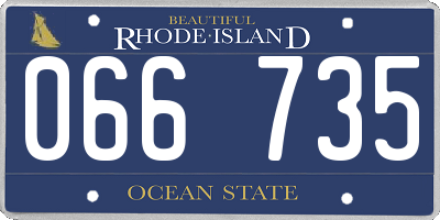 RI license plate 066735