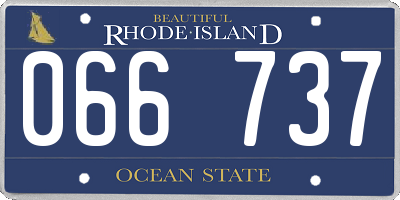 RI license plate 066737