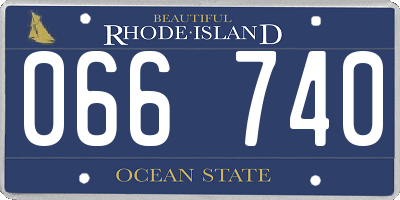 RI license plate 066740