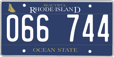RI license plate 066744