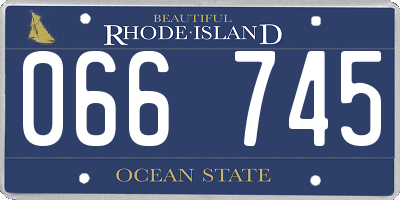 RI license plate 066745