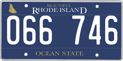 RI license plate 066746