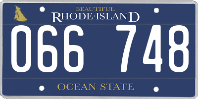RI license plate 066748