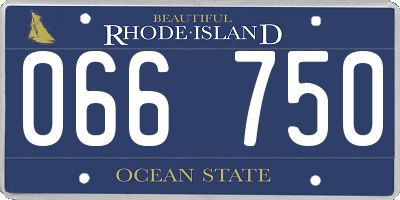 RI license plate 066750