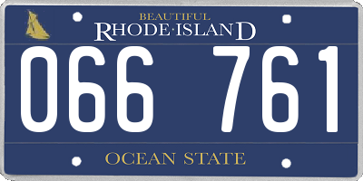 RI license plate 066761