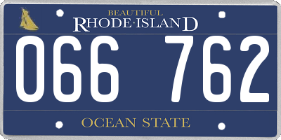 RI license plate 066762