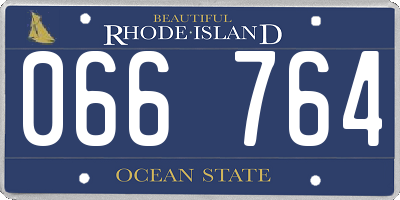 RI license plate 066764