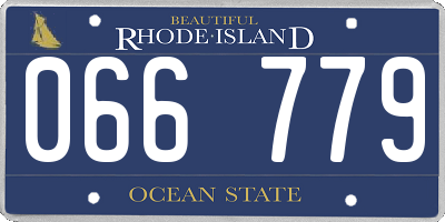 RI license plate 066779