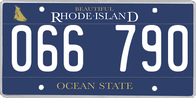 RI license plate 066790